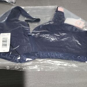 Cacique Navy Blue Bra with Supportive Straps